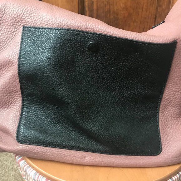 Michael Kors Colgate XL Mauve & Black Pebbled Leather Grab Bag - Picture 9 of 16